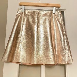 Wythe NY leather skirt -champagne/ M